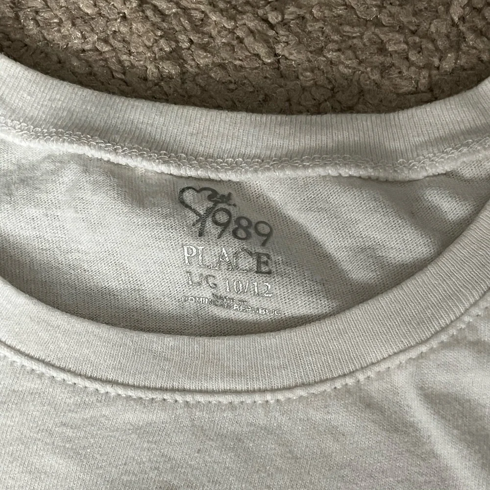 The Children's Place Girls St. Patricks Day White Tee Shirt Size L/G 10/12